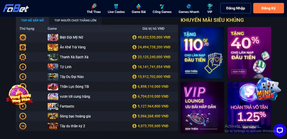 Hoàn trả tiền thua cược slot game tại OKCHOI